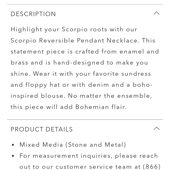 NWOT JOHNNY WAS ZODIAC NECKLACE - Picture 3 of 3